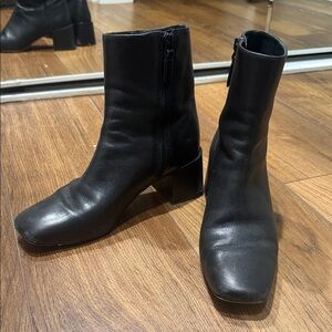 Vince Sleek Black Ankle Booties